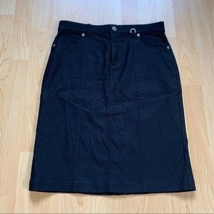 Black Simon Chang Denim Skirt Size 6